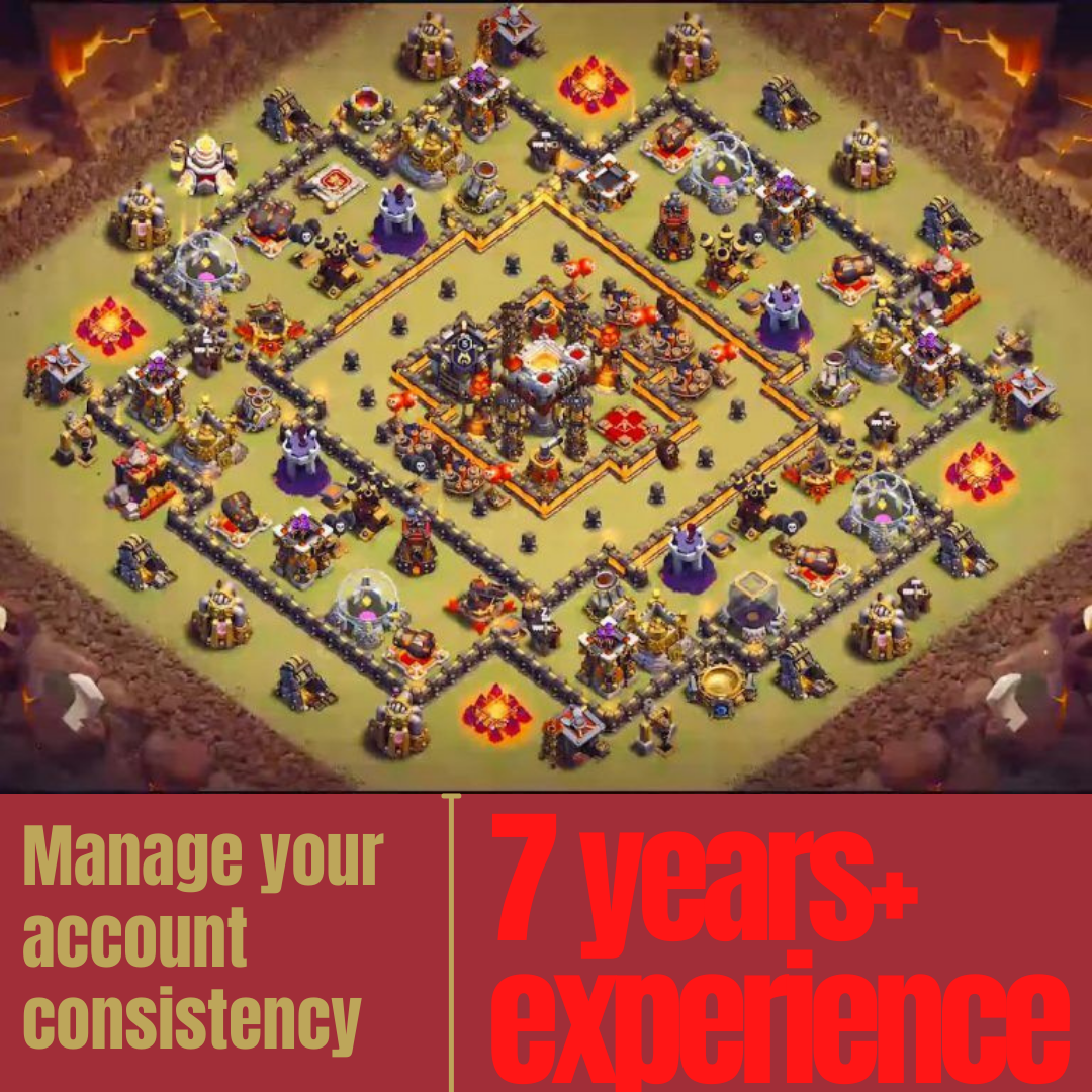Manage clash of clans and upgrade strategically for 1...