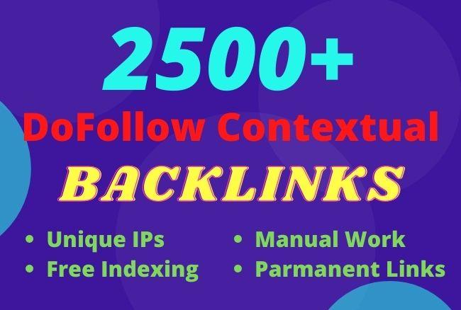 I will do 2500+ dofollow contextual high authorty bac...