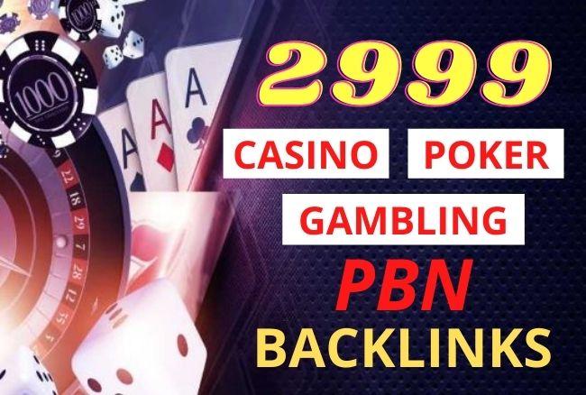 2999 Casino, Poker, Gambling High Quality PBN Backl...