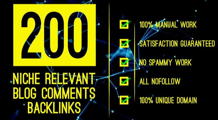 I will do 200 niche relevant Blog comment nofollow ba...