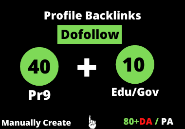 I will Manually do 40 PR9 + 10 EDU/GOV High Authority...