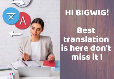 translate your texts without linguistic errors and in...
