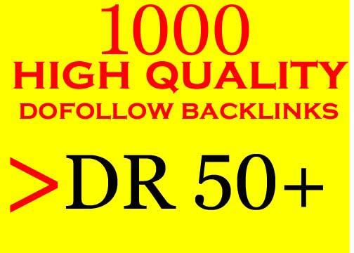 I will build 1000 high quality SEO dofollow backlinks...
