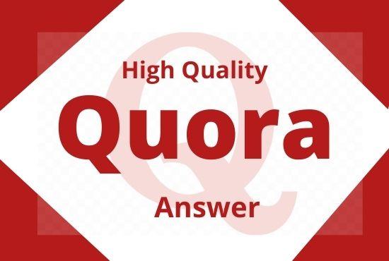 Boost your website with 10 High quality Quora Answers...