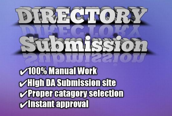 I will provide 100 high DA directory submission with ...