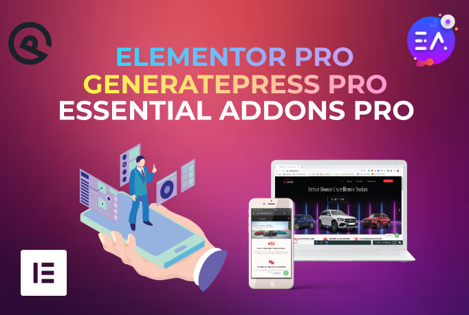 I will install Elementor Pro, Generate Press Pro &am...