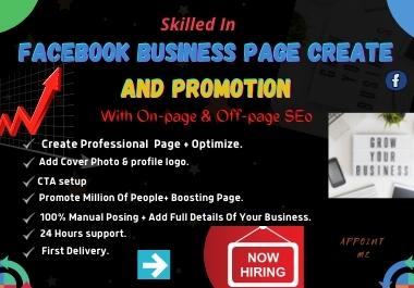 I will create and promote a professional business Fac...
