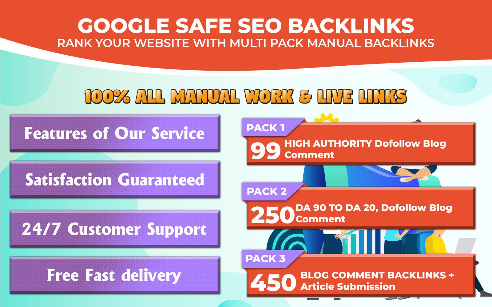 I will do make 99 dofollow blog comment backlinks off...