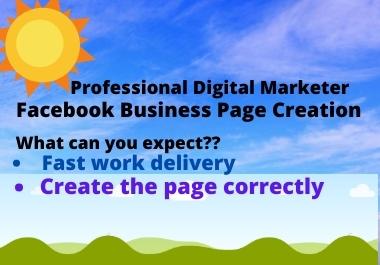 I will create and optimize the Facebook business page...