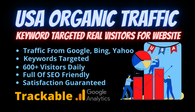 USA organic traffic keyword targeted real visitors fo...