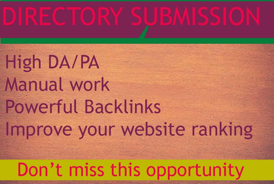 I will provide 50 directory submission for website ra...