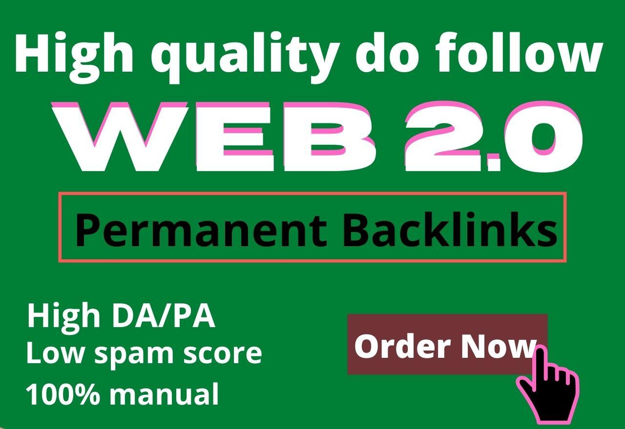 I will build 50 high DA dofollow web 2 0 backlinks
