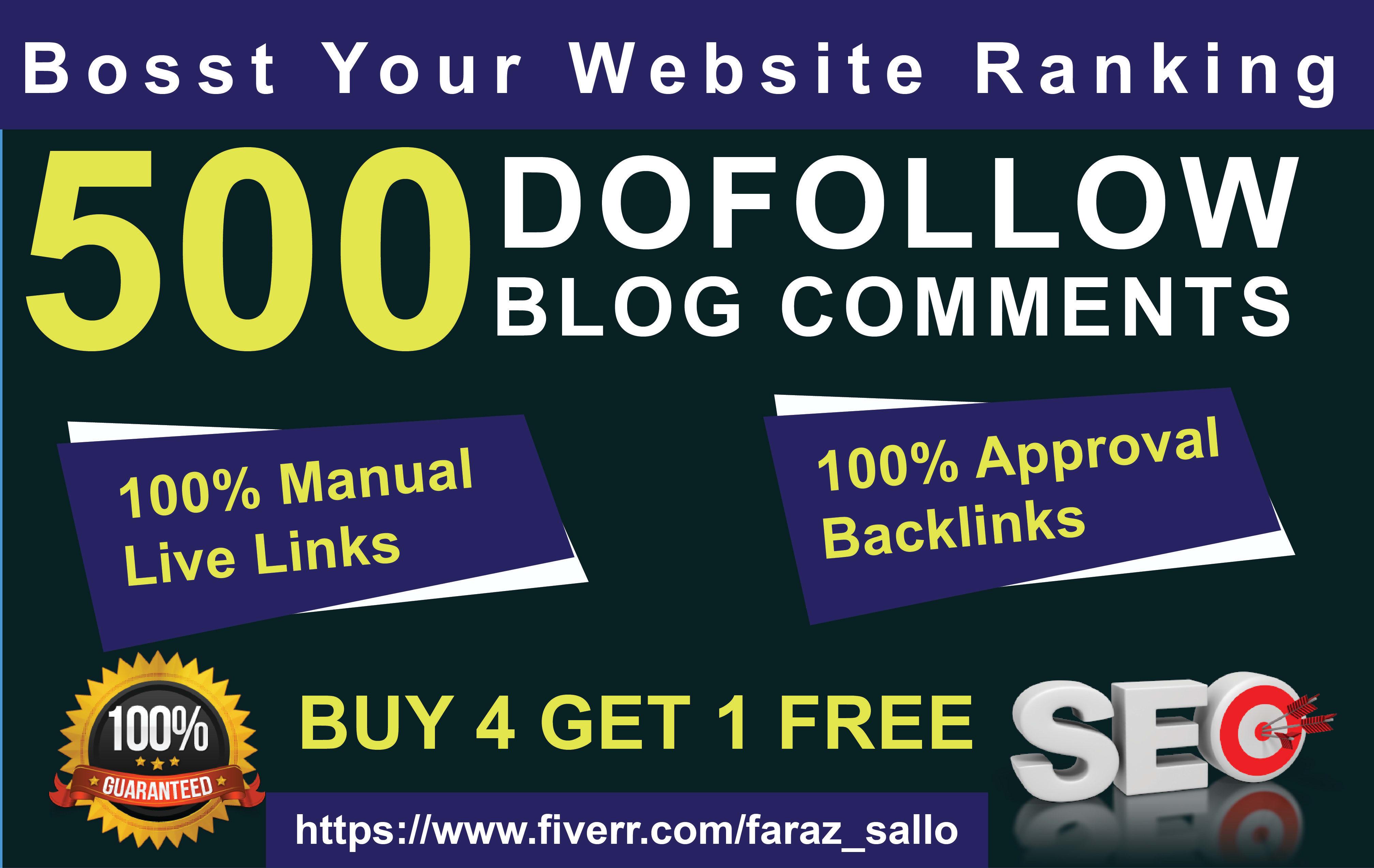 I will create 500 blog comment seo dofollow backlinks