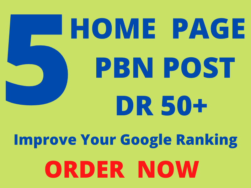 I will create 5 high DR dofollow pbn backlinks