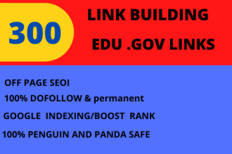 Do 300 edu gov high authority SEO link building backl...