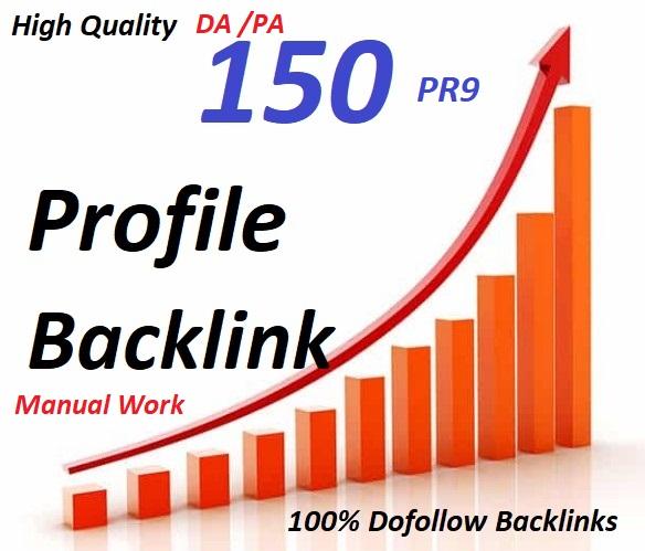 I will Create 150 High Quality Do-follow manually Pro...