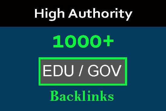 I will do 1000 edu gov high authority SEO backlinks f...