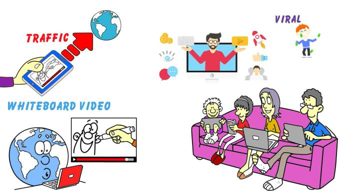 I will create whiteboard animation video with pro voi...