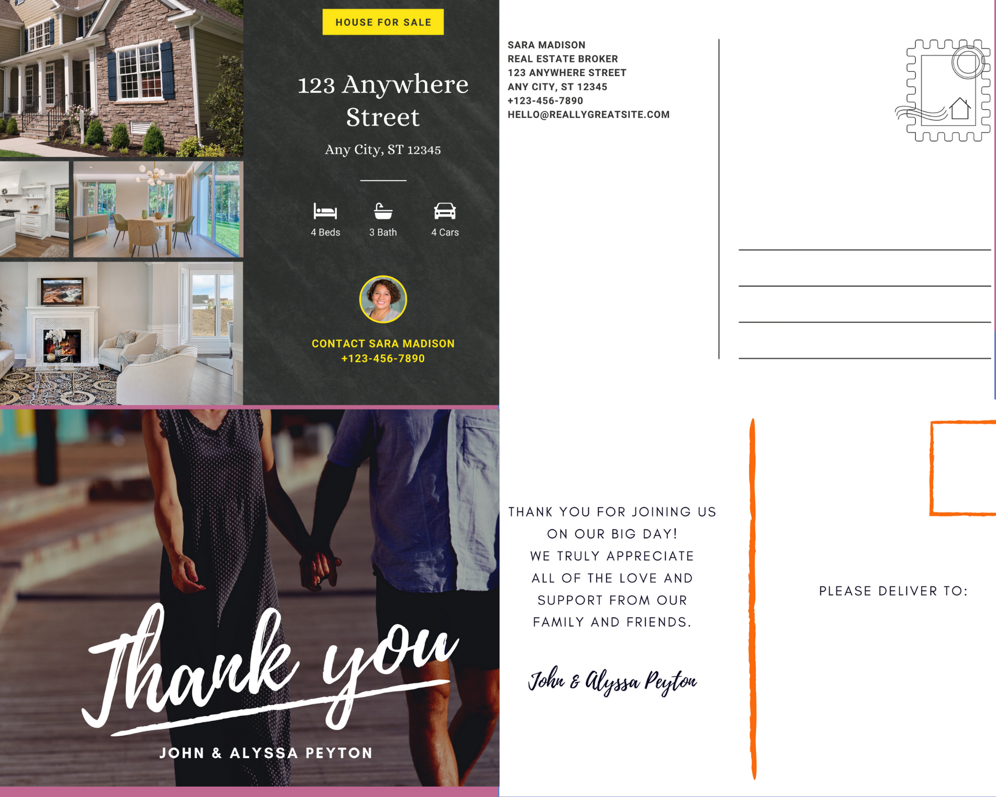 I will design any size print ready postcard