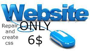 Repair your website, create css for your website in ...