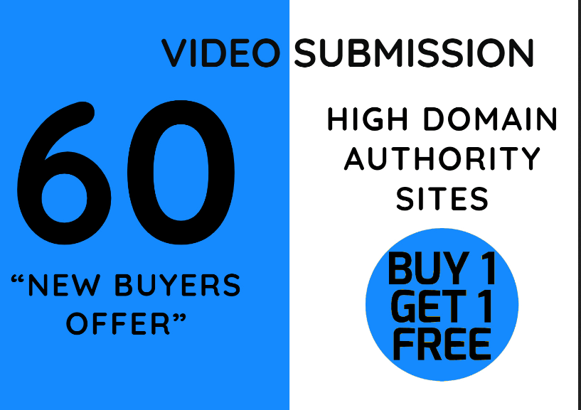 Create 60 video submission backlinks from top site sh...