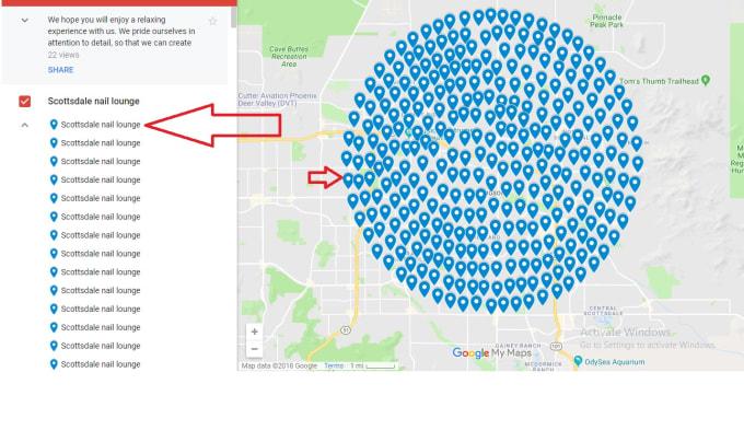 Craete 4000 google map point in your local business