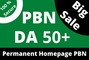 GET 15 permanent DA 50+plus do follow pbn backlinks