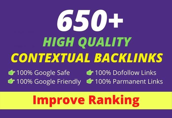 I will create 650+ high quality contextual dofollow b...