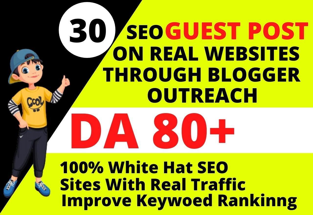 I will do 30 SEO Guest Post on real websites through ...
