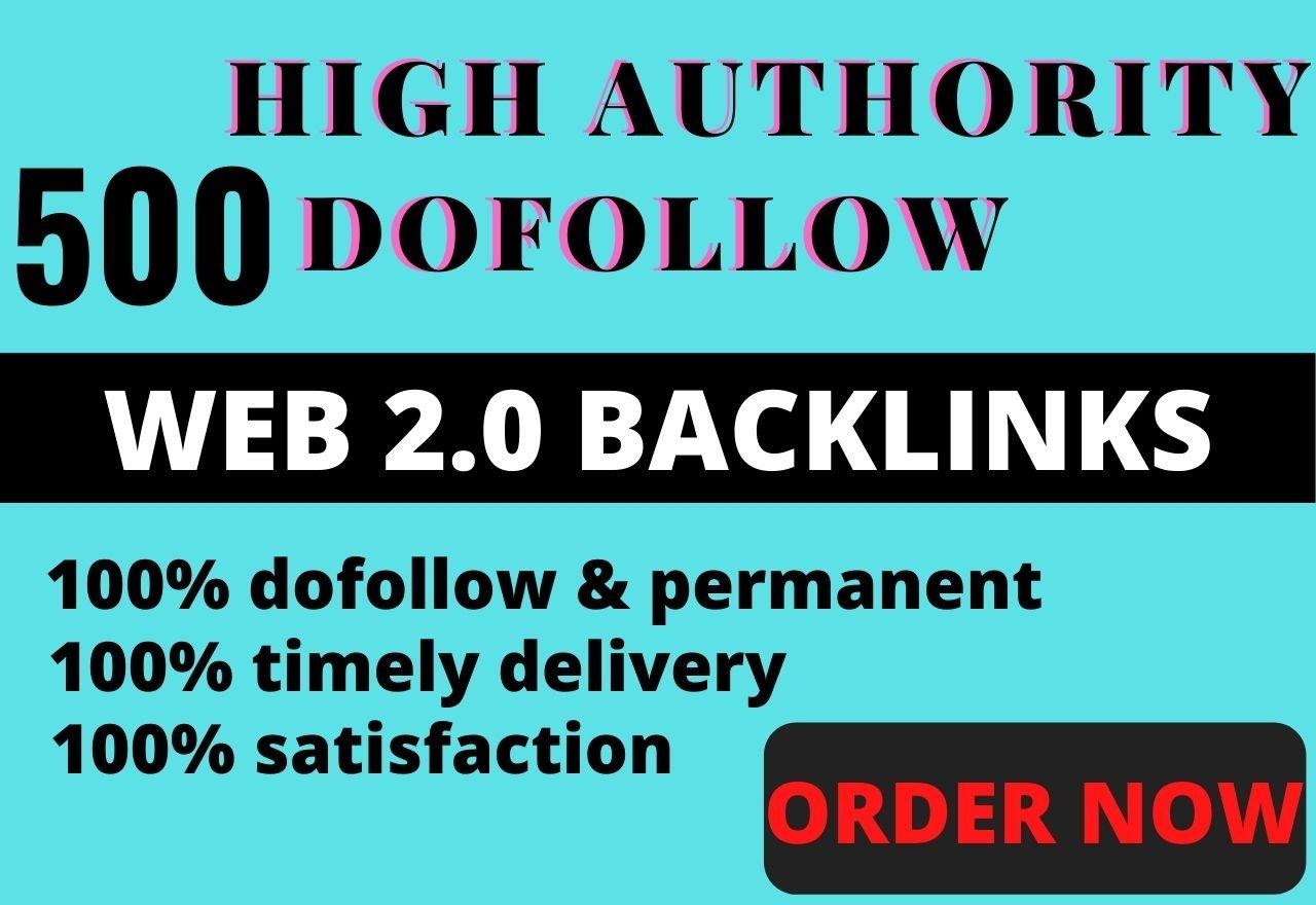 I will do 500 dofollow web 2.0 blog contextual SEO ba...