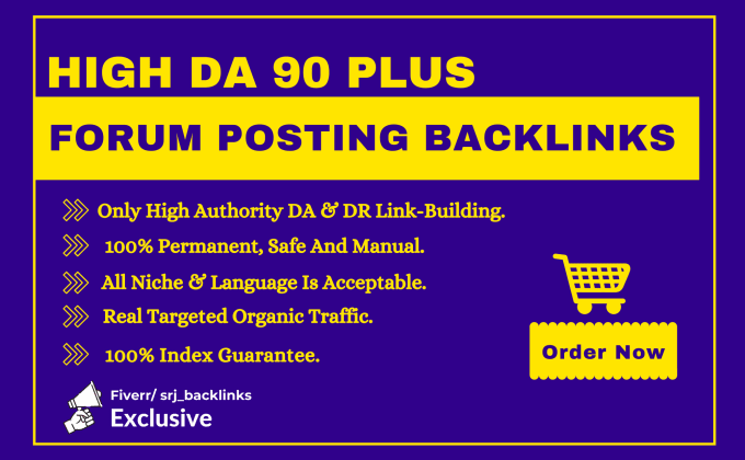 I will create high da 90 plus forum posting backlinks...