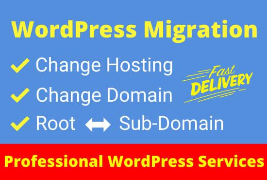 I will migrate your WordPress website