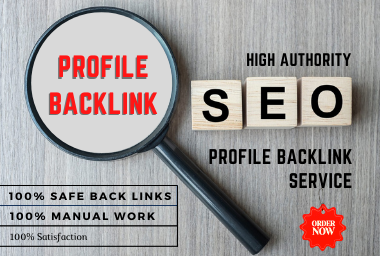 Manually, 20 high authority profile backlink