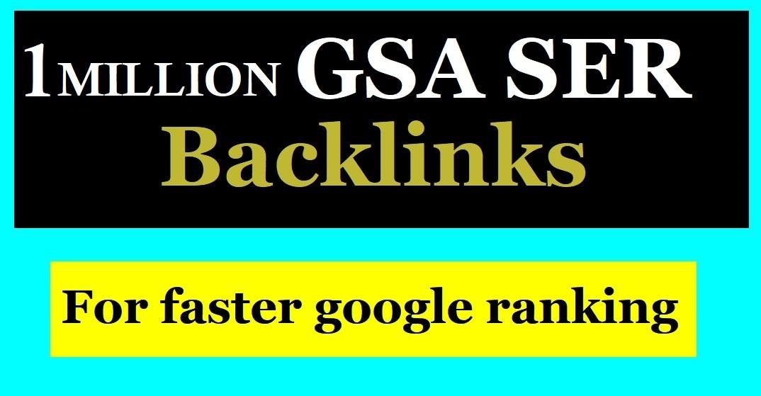 do 1 million high quality backlinks for your website