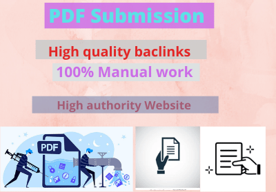 I will do 30 manually pdf submission to top High DA/P...