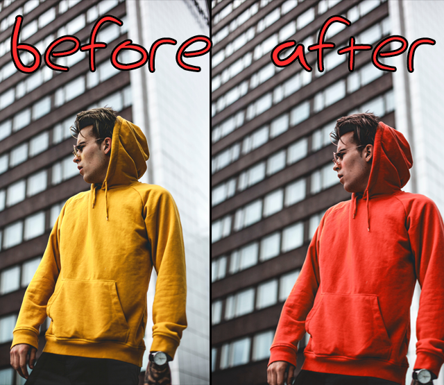 Change the color of the shirt in any photo