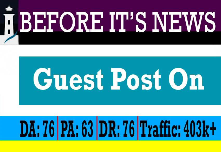 I will write and publish guest post on beforeitnews. ...