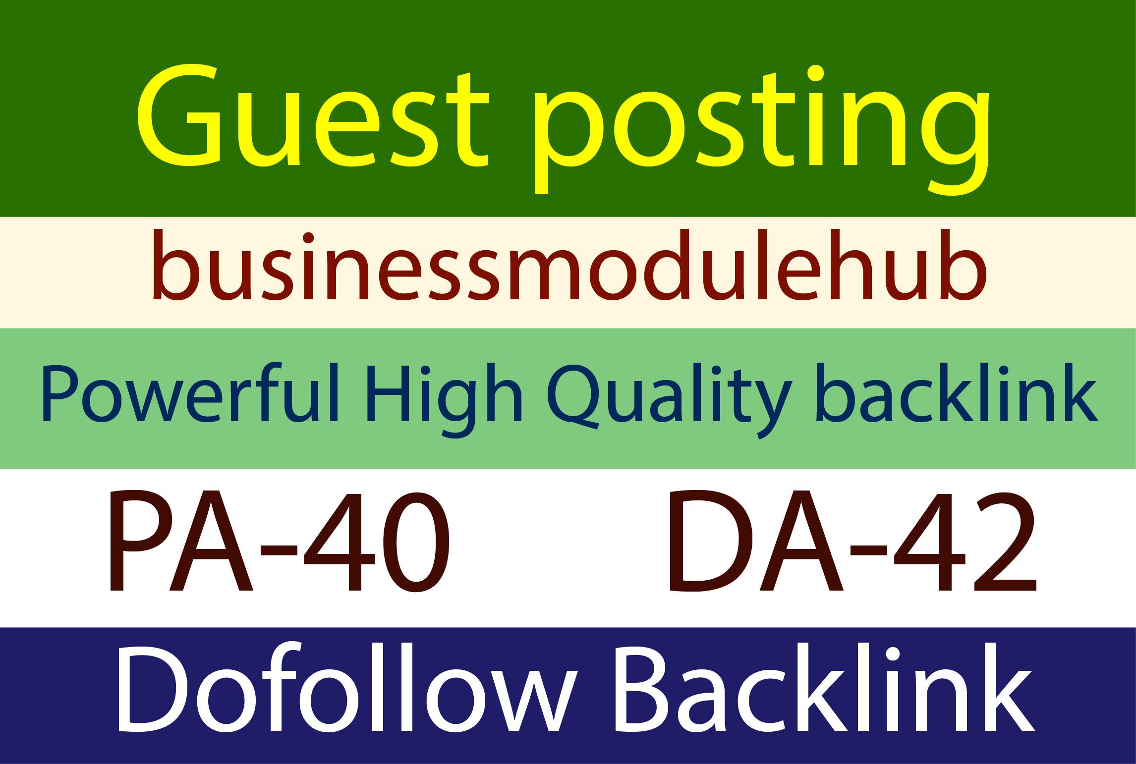 I will do write and publish guest post on businessmod...