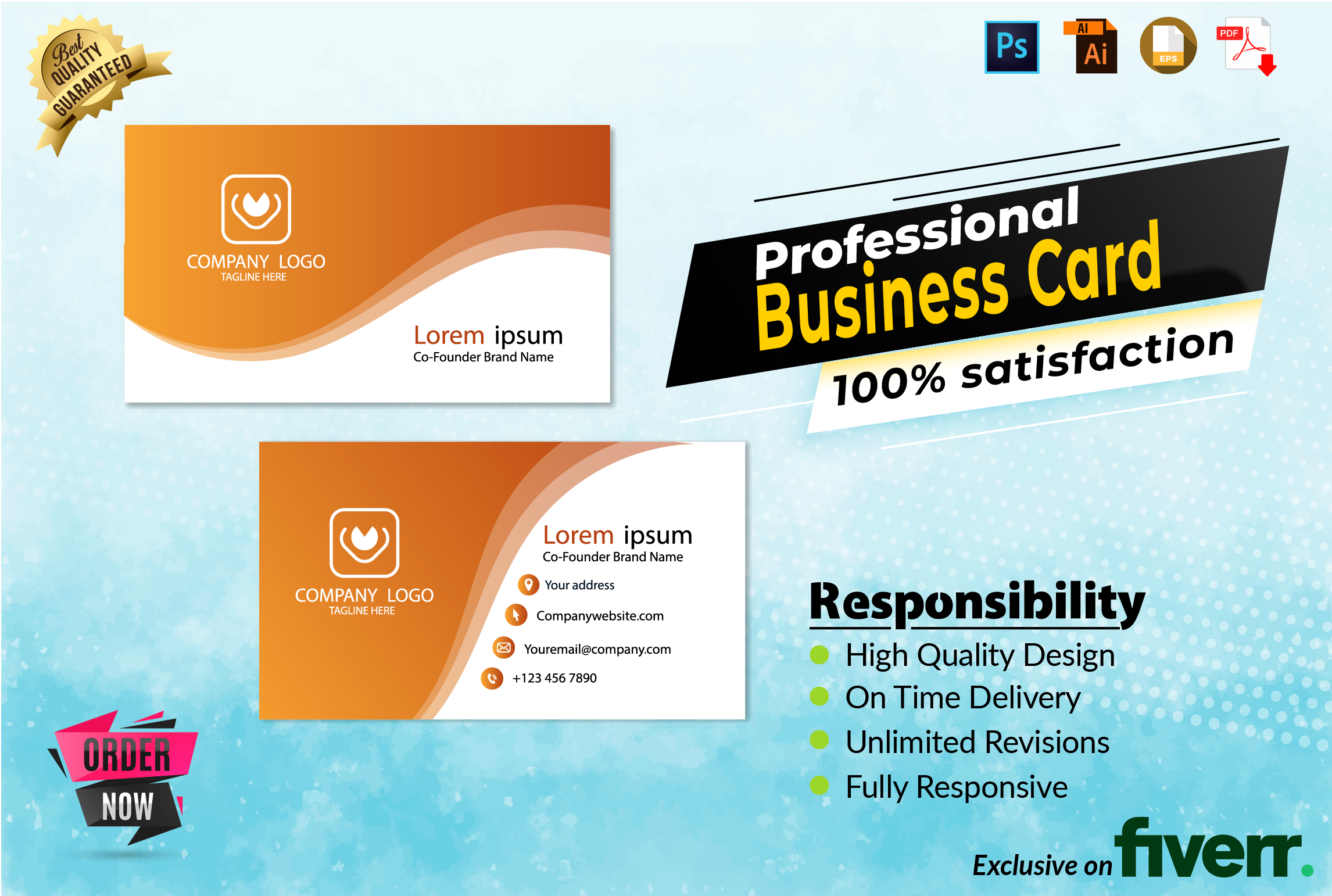 I will design a business card for you