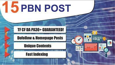 Get powerful 15 pbn backlinks with high DA 40+ on You...