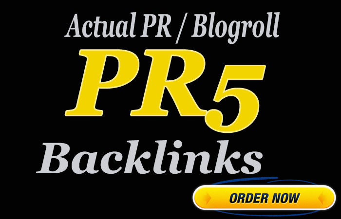 Guranteed 3 X PR5 HOMEPAGE Blogroll Backlinks