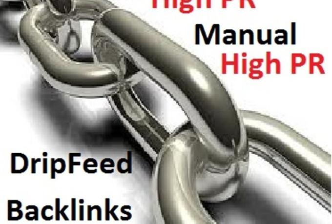 manual Drip Feed 35 High PR Backlinks, make an rss o...