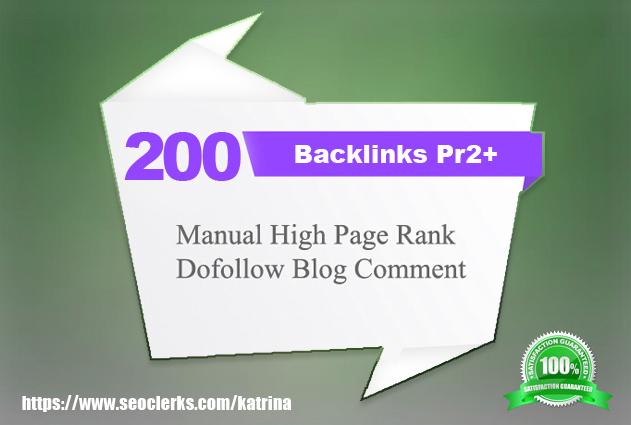 Give You Offpage Seo Permanent Highpr Backlinks 200 p...