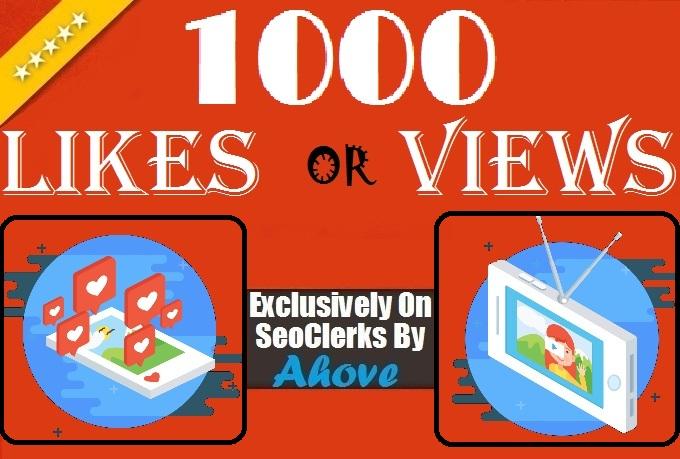 Get Instant 1000 Likes Or 10,000 Views