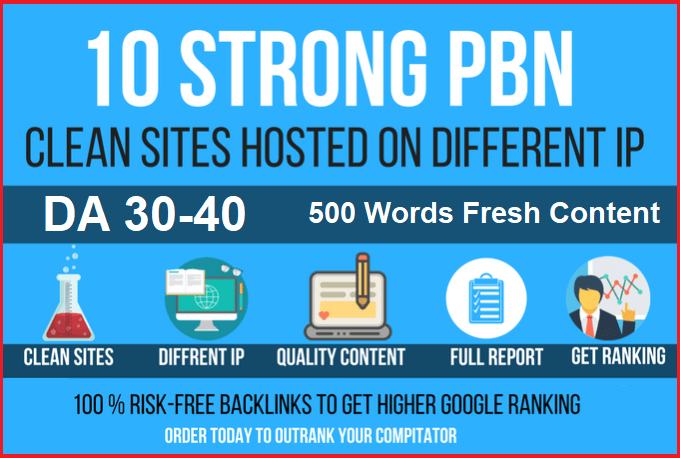 10 Permanant Manual High DA 30 - 40 Homepage Dofollow...