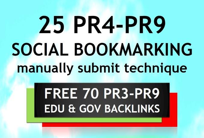 manually Create 25 PR4 to PR9 Backlinks and 70 Edu an...