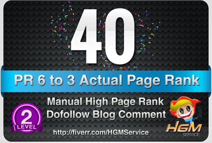 I will make 40 Manual DoFollow Blog Comment Actual PR...