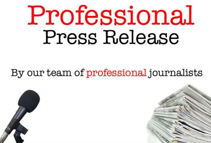 I will write a professional press release and distrib...