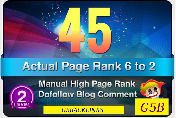 I will provide 45 Manual DoFollow Blog Comment Actual...