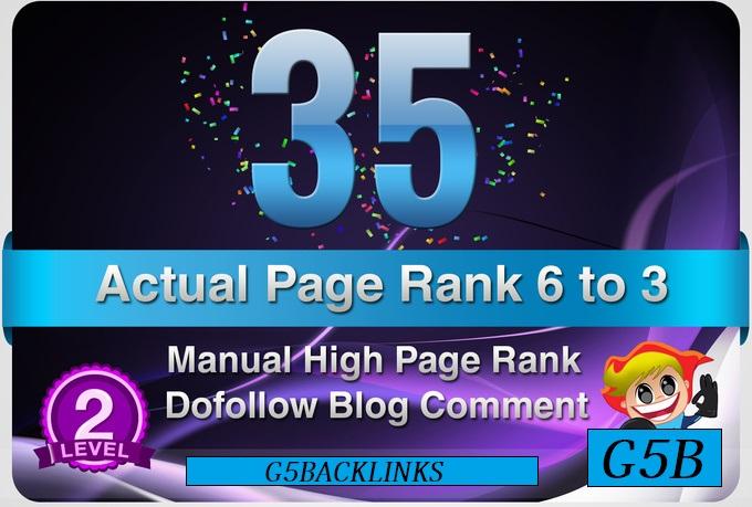 I will provide 35 Manual DoFollow Blog Comment Actual...